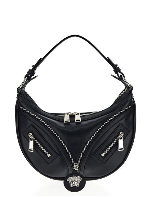 versace jeans black hobo bag|versace shoulder bag price.